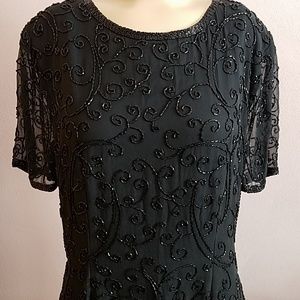 Talbots vintage beaded dress